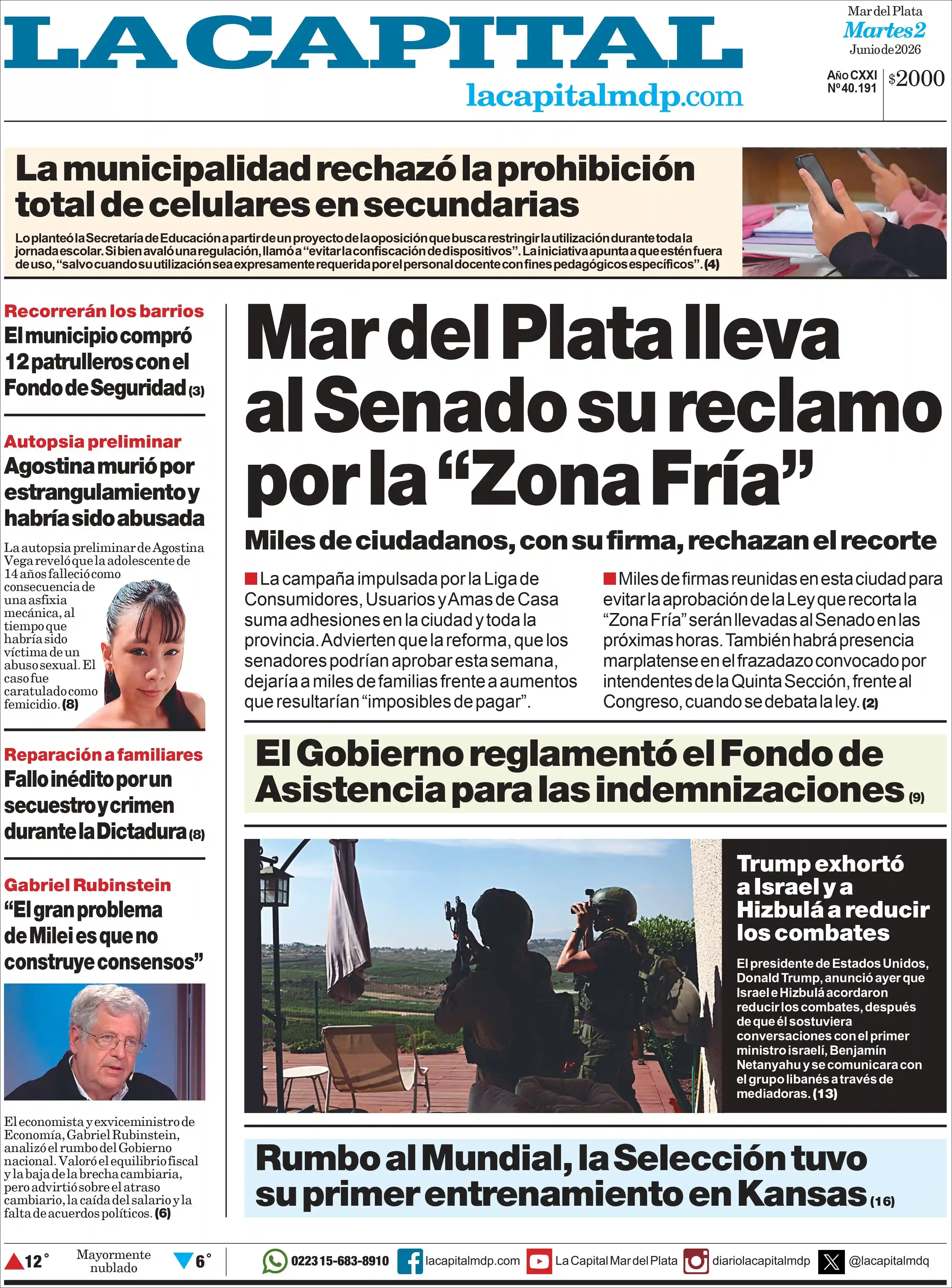 Estudios Max | MAKALLÉ DIGITAL - Tapa del diario La Capital