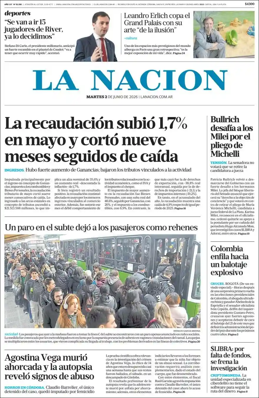 Estudios Max | MAKALLÉ DIGITAL - Tapa del diario Nacion